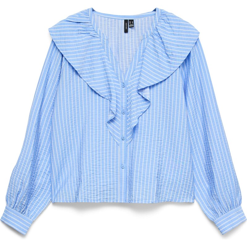 VERO MODA Blúzka VMKAJA svetlomodrá / biela 67277087