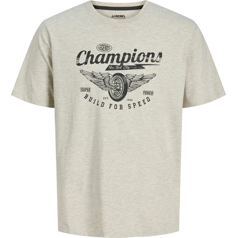 JJ Rebel Tričko JREBMATHEO čierna / biela melírovaná 67277098