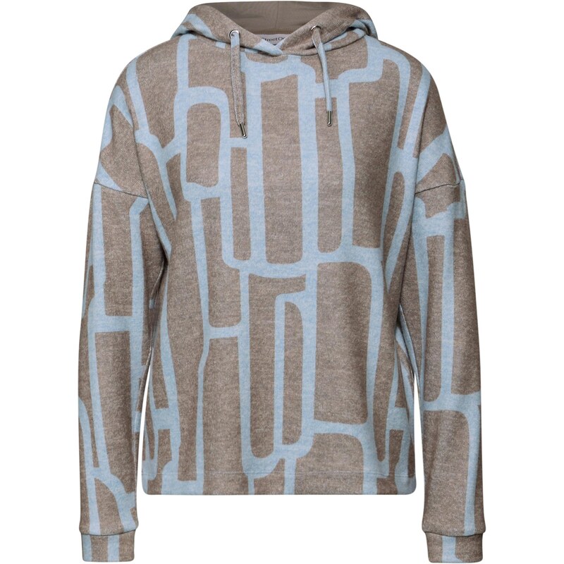 STREET ONE Tričko svetlomodrá / hnedá melírovaná 67277126