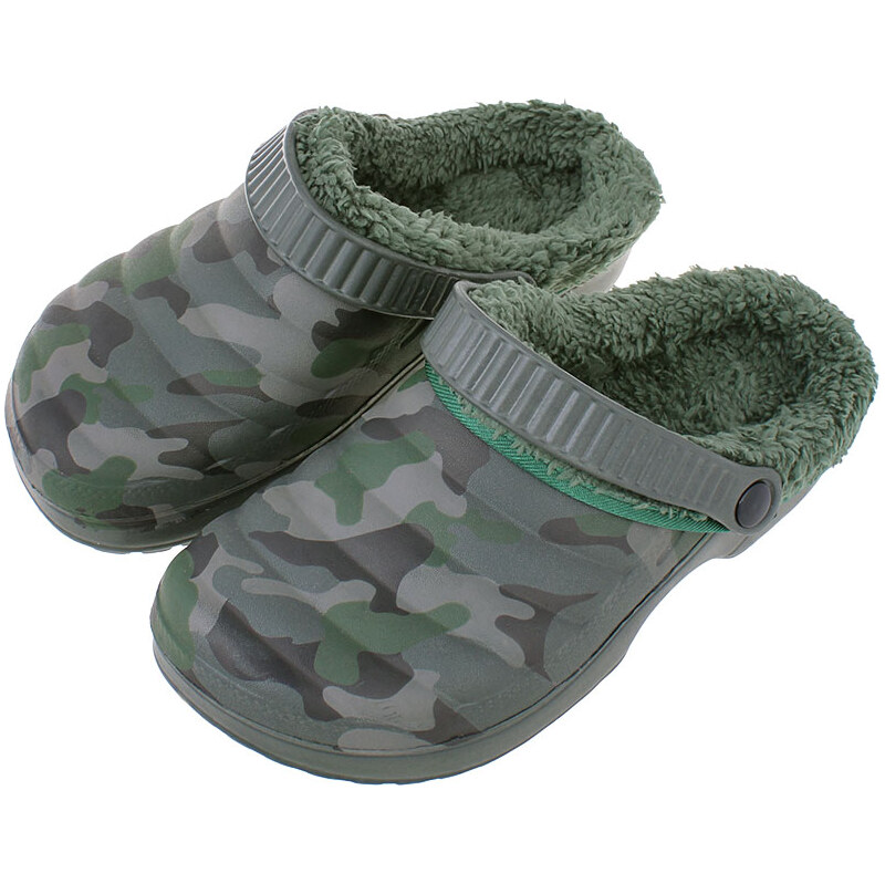 Kroksy dámske zateplené maskáčové zelené 67277209