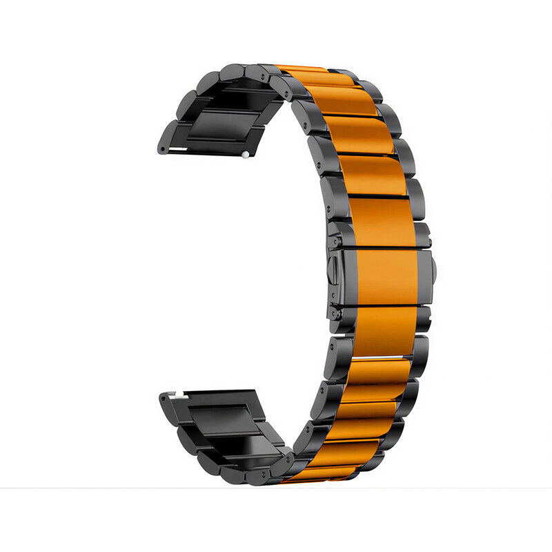 Madvell Kovový remienok oceľový ťah čierny s oranžovým pruhom 22 mm 67280229