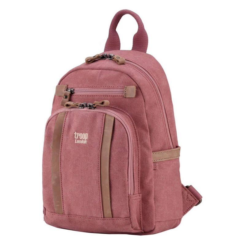 Troop London Značkový malý mestský batoh tehlovo ružový (GTB807) 67281471