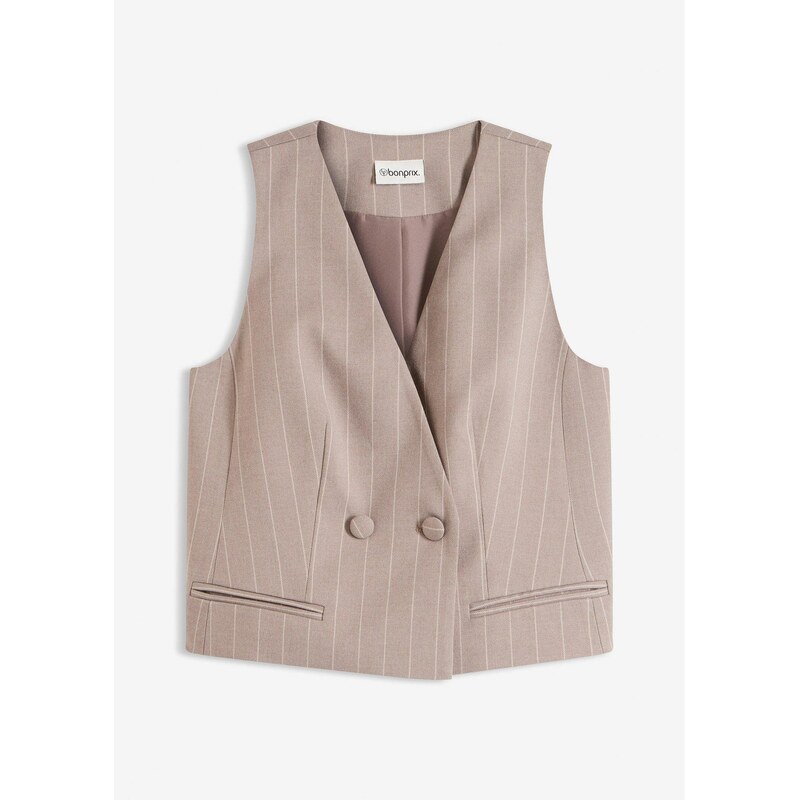 bonprix Obleková vesta, farba hnedá 67283017