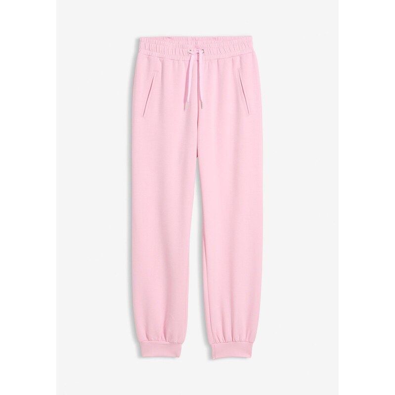 bonprix Tepláky z mäkkého scuba materiálu, farba ružová 67283018