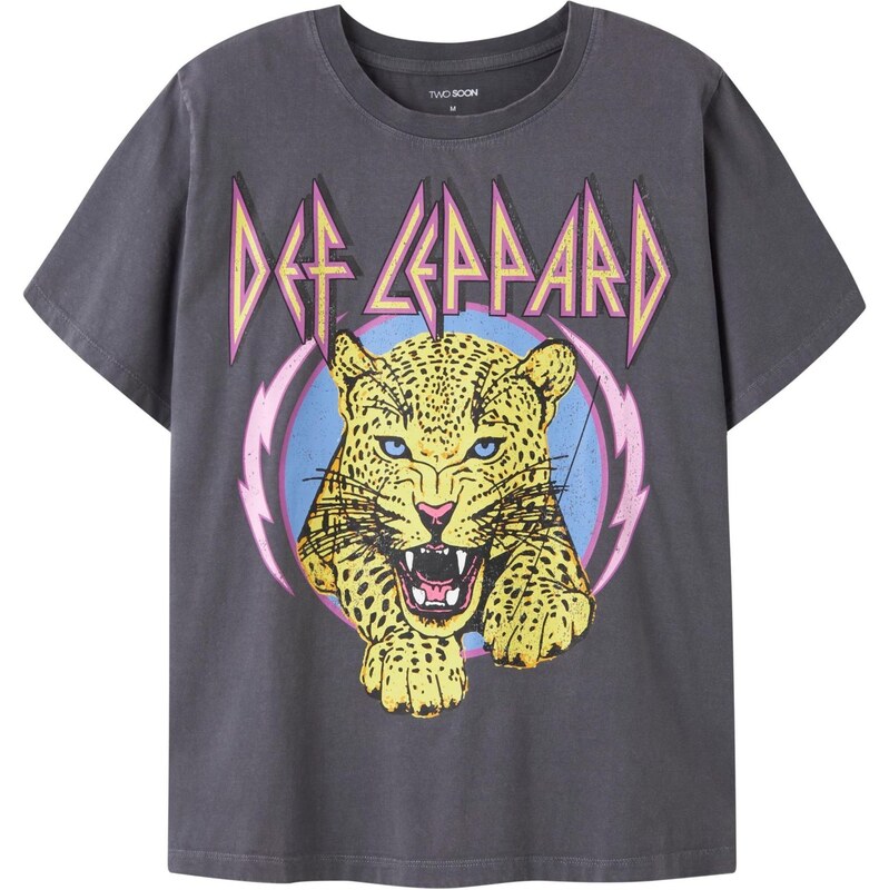 TWO SOON Tričko Def Leppard sivá / zmiešané farby 67298065