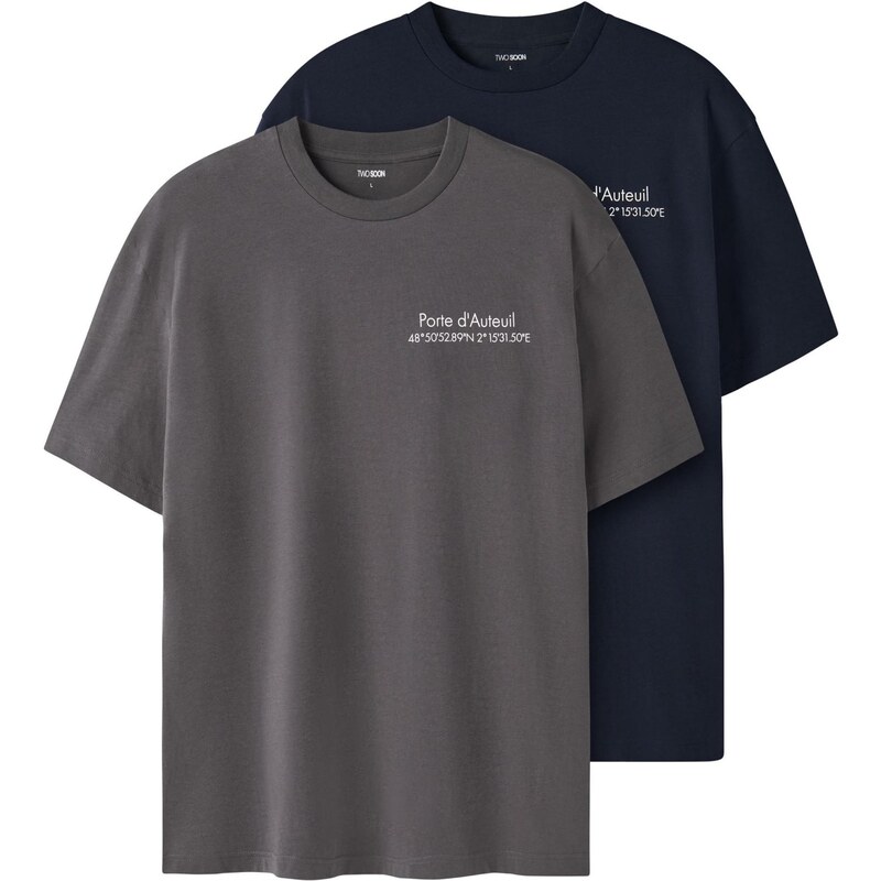 TWO SOON Tričko tmavosivá / čierna 67298156