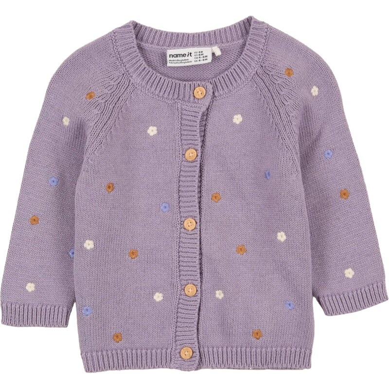 NAME IT Kardigán NBFTIFLOW krémová / nebesky modrá / hnedá / 67298624