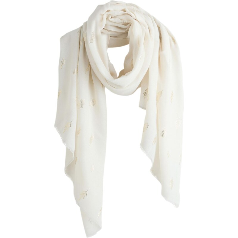 Next Šál krémová / zlatá 67285898