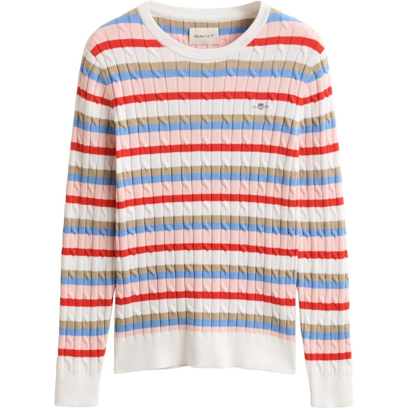 GANT Sveter svetlomodrá / kaki / červená / biela 67449223