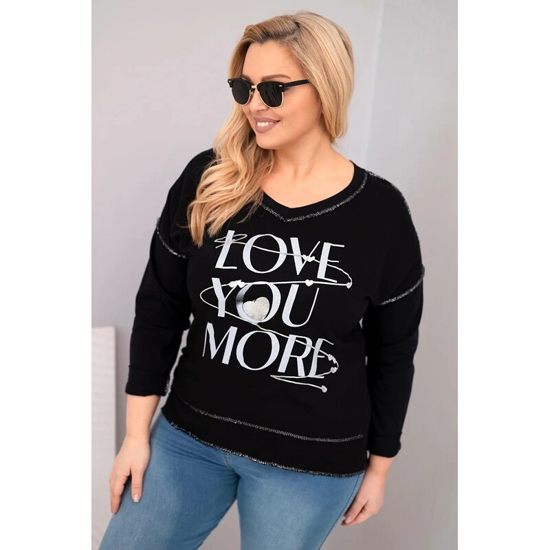 Kesi Włoski Dámska mikina Plus Size Love You More 67215284