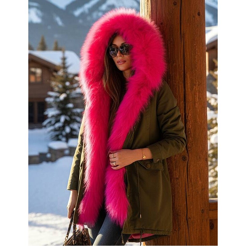 Fashionweek Zimná exkluzívna bundička parka s kožušinkou FA6205 65463478