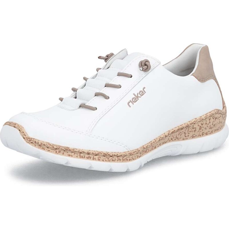 Dámske poltopánky RIEKER N42K5-80 biela S6 67289886