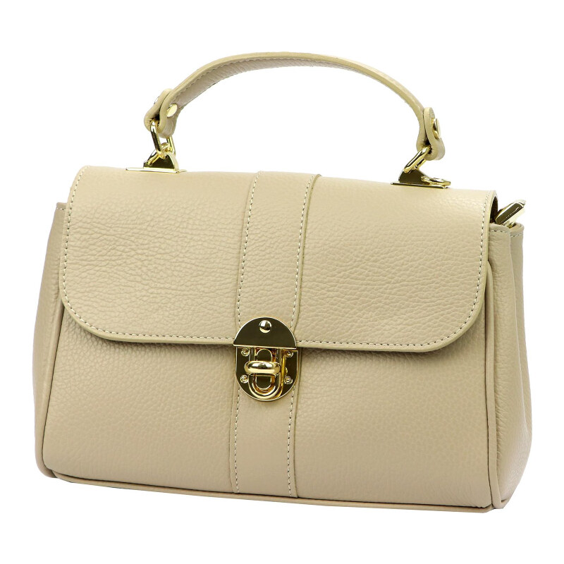 Kožená kabelka Luka béžová KZ51813 67291130