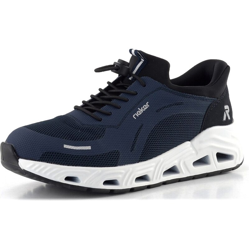 E-shop Rieker Sport nazúvacie tenisky na platforme tmavo modré N5257-14
