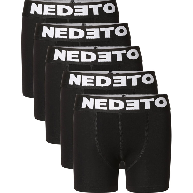 5PACK detské boxerky Nedeto čierné (5NBDC1) 6-8 let 66862245
