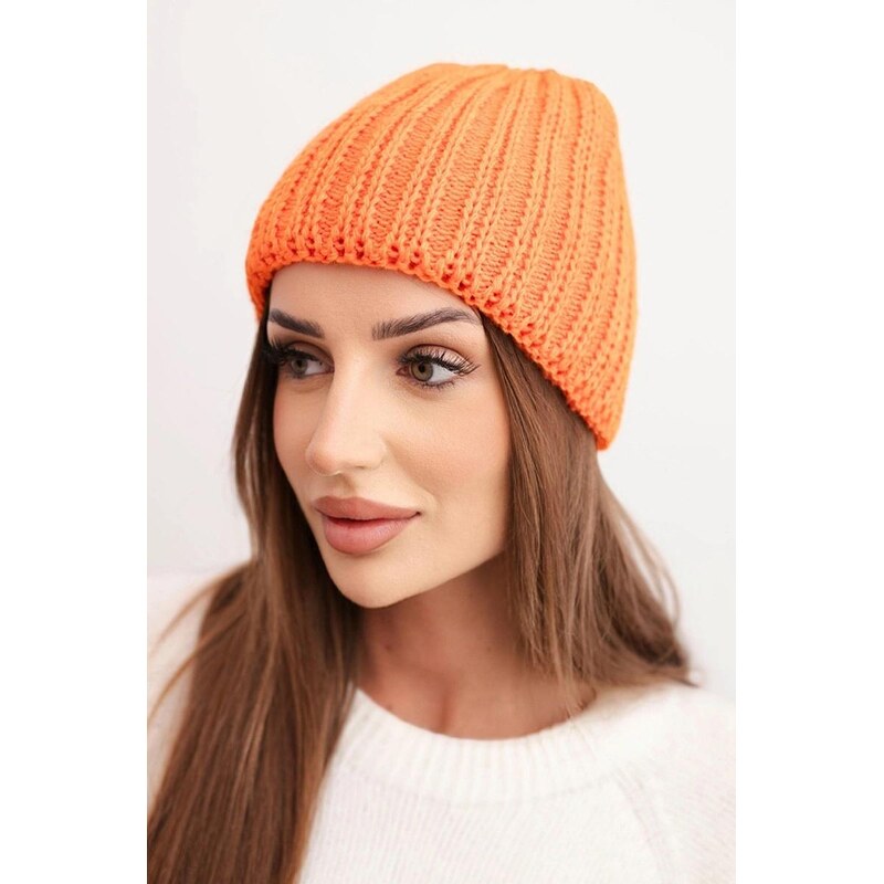 MladaModa Dámska čiapka Rebeka K345 oranžová 67292574