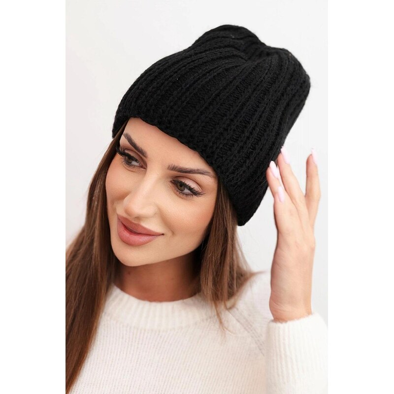 MladaModa Dámska čiapka Rebeka K345 čierna 67292576