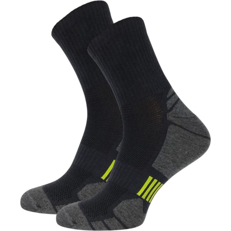 Trojfarebné čierno-zelené pánske ponožky Active 67297767