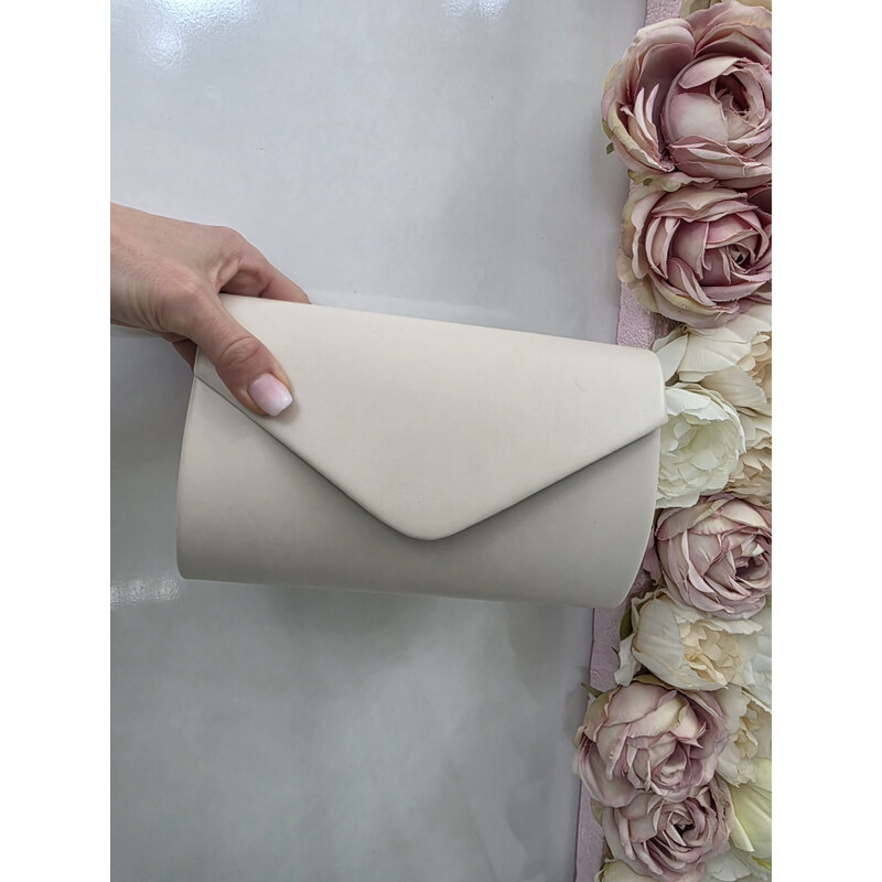 Katrins Fashion Béžová malá spoločenská matná listová kabelka 67292921