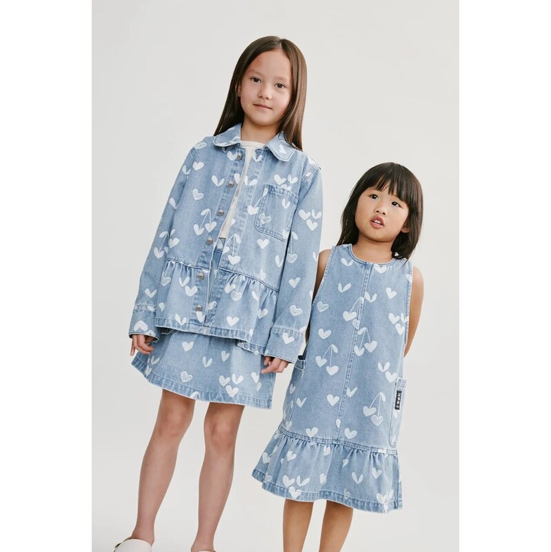 Dievčenské rifľové šaty Liewood Angelica Printed Denim frill Dress 67309264