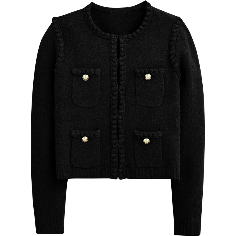 Imily Bela Kardigán čierna / biela 66536881