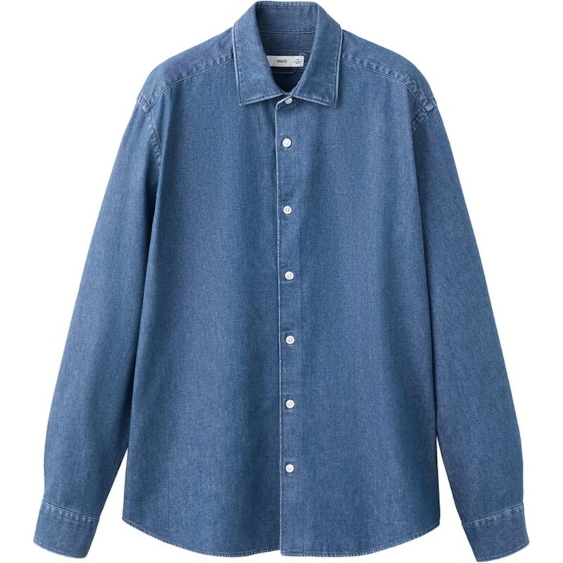 MANGO MAN Košeľa modrá denim 67220222