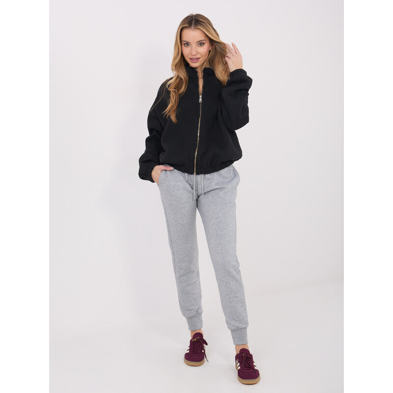 Factory Price Čierna mikina na zips 67294505