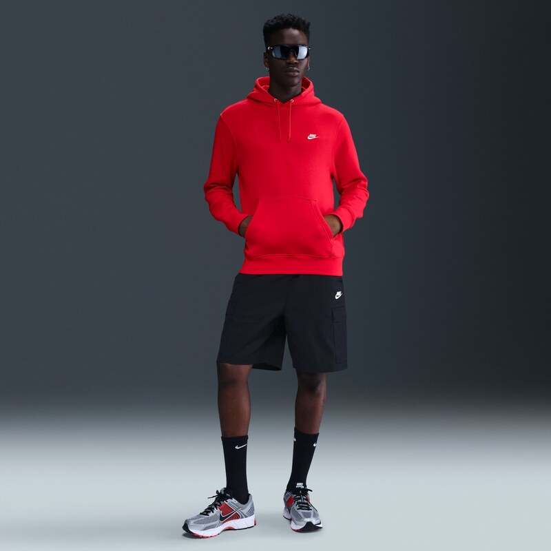 Nike M Club Pullover Fleece Hoodie RED 67294642