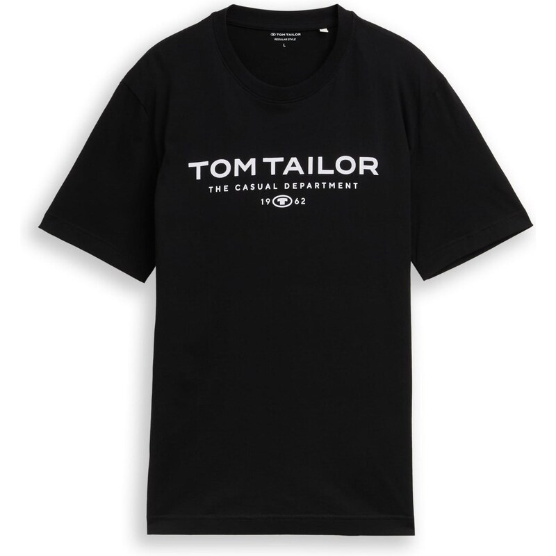 TOM TAILOR Tričko čierna / biela 67297861