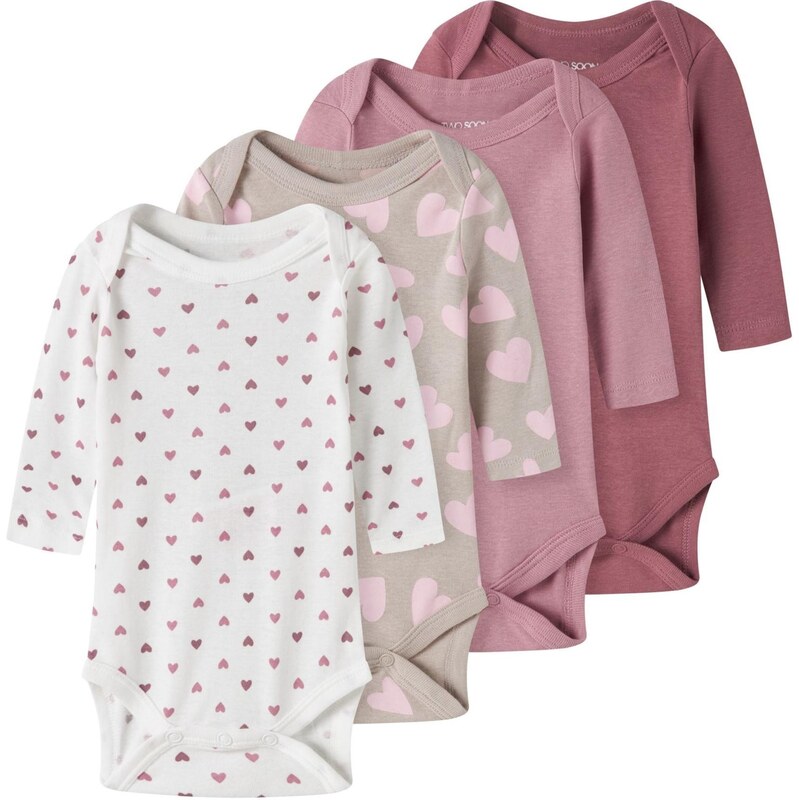 TWO SOON Body sivá / staroružová / tmavoružová / biela 67297889