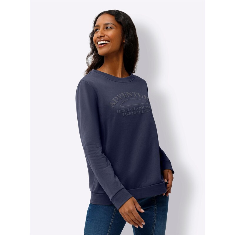 heine Mikina námornícka modrá / námornícka modrá 67298068