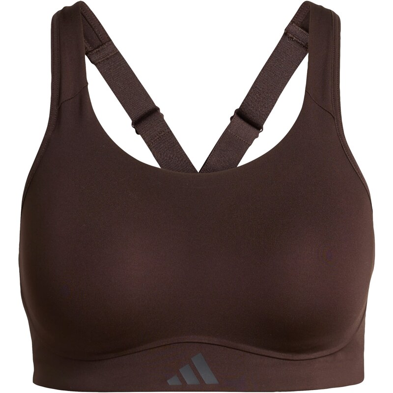 ADIDAS PERFORMANCE Športová podprsenka Optime čokoládová / tmavosivá 67298077