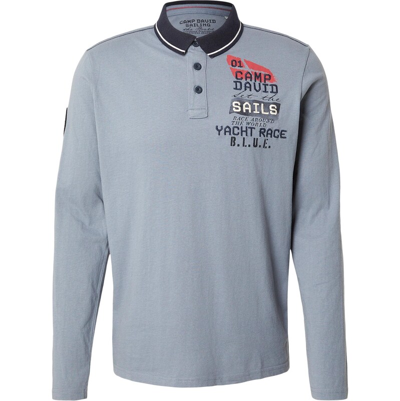 CAMP DAVID Tričko námornícka modrá / modrosivá / červená / biela 67298136