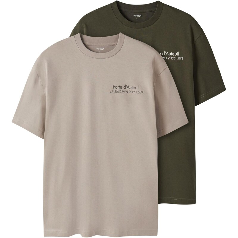 TWO SOON Tričko tmavobéžová / tmavohnedá 67298155