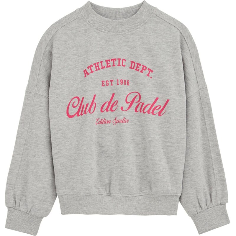 WE Fashion Mikina svetlosivá / ružová 67298215