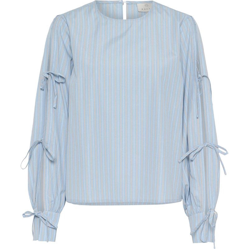 Kaffe Blúzka KALevia tmelová / svetlomodrá / biela 67298278