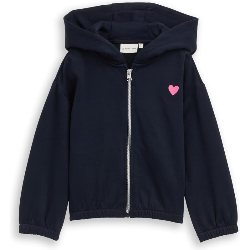 TOM TAILOR Tepláková bunda tmavomodrá / ružová 67298354