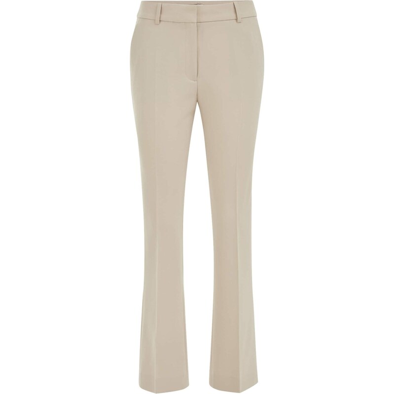 WE Fashion Nohavice s pukmi krémová 67298359