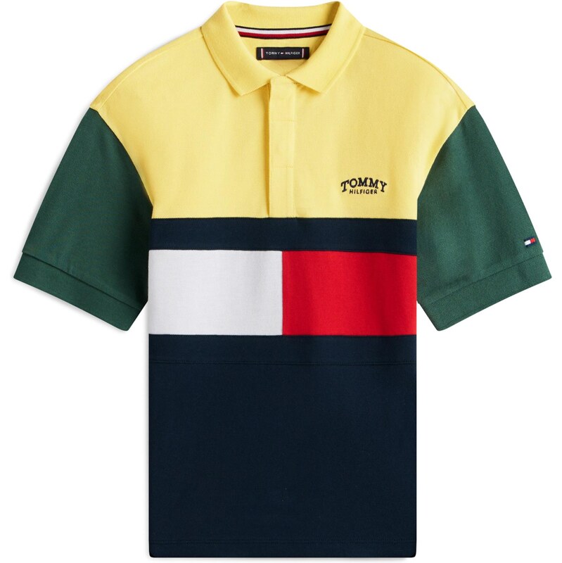 TOMMY HILFIGER Tričko tmavomodrá / žltá / zelená / biela 67298492