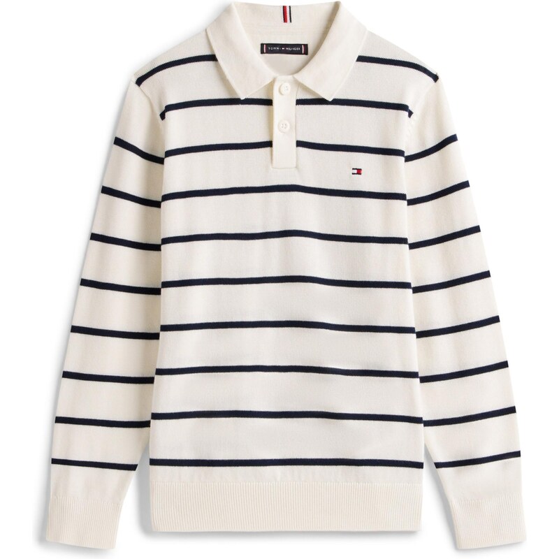TOMMY HILFIGER Sveter námornícka modrá / biela 67298493