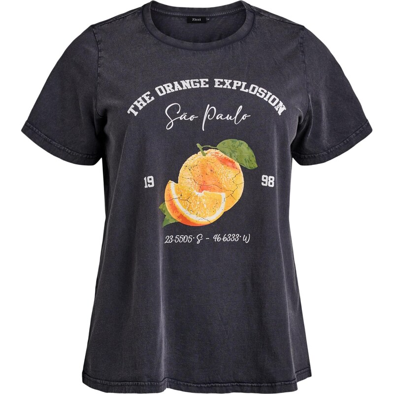 Zizzi Tričko Mally antracitová / zelená / biela 67298536