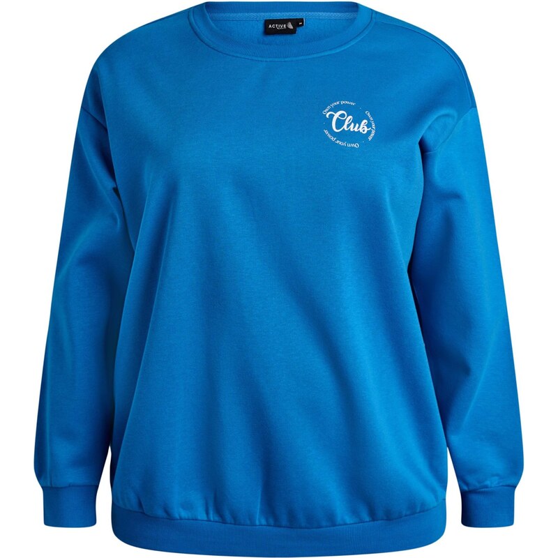 Active by Zizzi Športová mikina Cannie modrá / biela 67298542