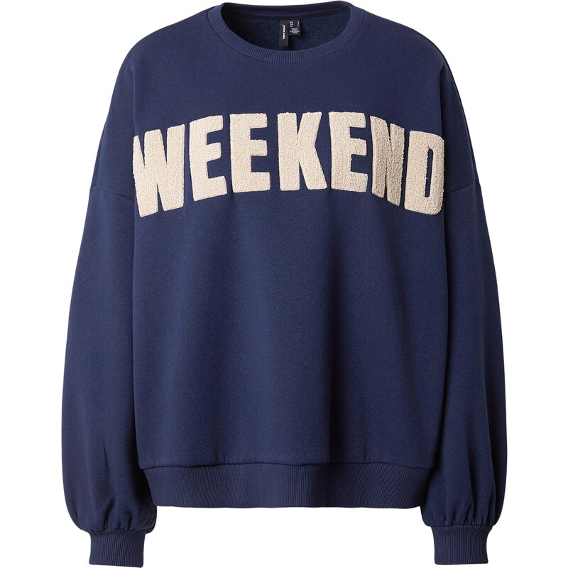 VERO MODA Mikina VMCIAOBELLA námornícka modrá / sivobéžová 67318032