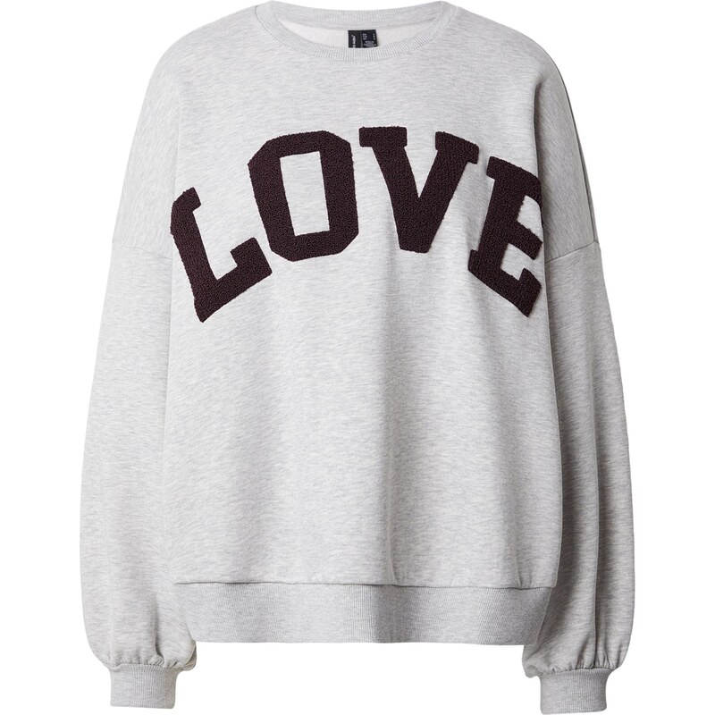 VERO MODA Mikina VMCiao Bella sivá melírovaná / tmavočervená 67318034