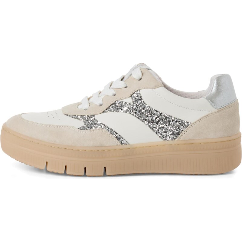Tamaris Nízke tenisky telová / svetlobéžová / strieborná 67298681