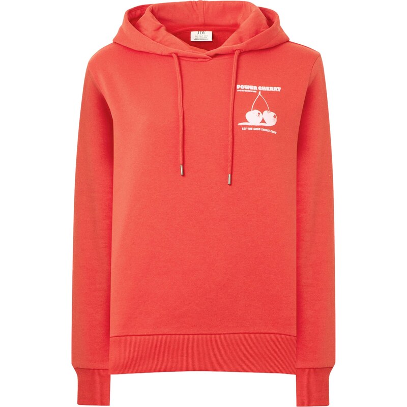 JDY Mikina JDYNANNA jasne červená / biela 67298886