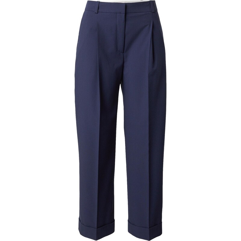 HUGO Plisované nohavice Herisse námornícka modrá 67299029