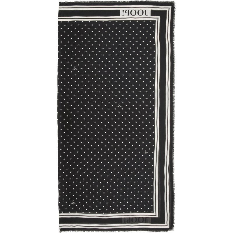 JOOP! Šatka Adaliz čierna / biela 67299123