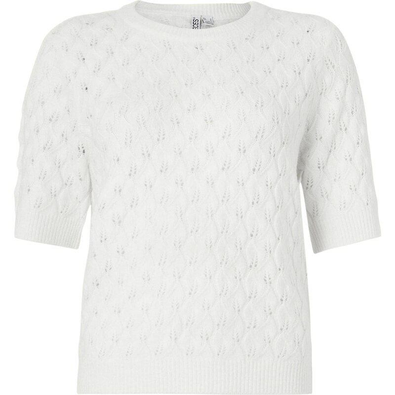 PIECES Sveter PCLelou biela 67299144