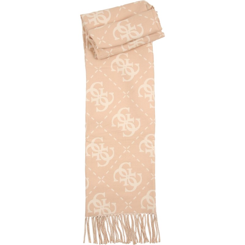 GUESS Šál NOELLE II béžová / prírodná biela 67298931